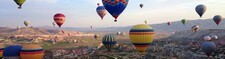 Panorámica de globos en Capadocia